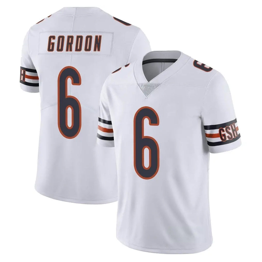C.Bears #6 Kyler Gordon Player White Vapor Untouchable Limited Home Game Edoa Stitched Jerseys