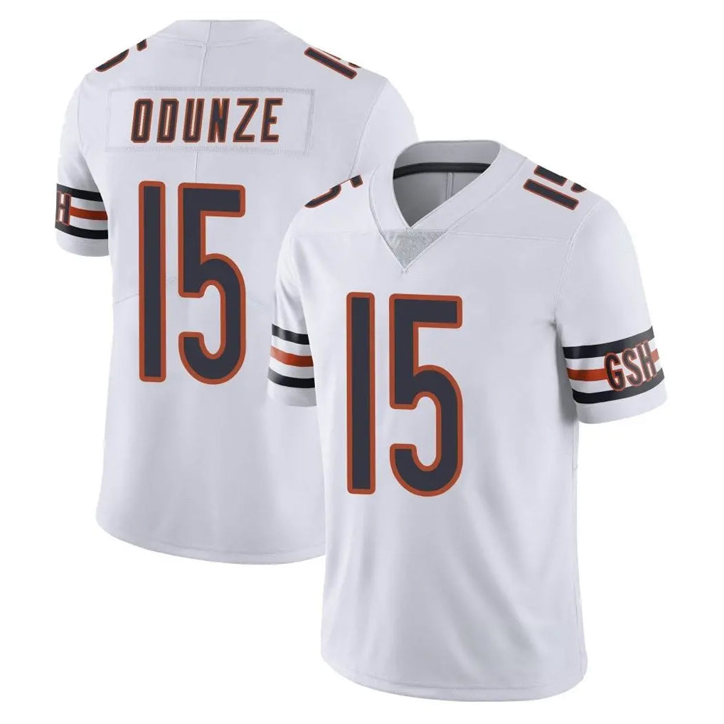 C.Bears #15 Rome Odunze Player White Vapor Untouchable Limited Home Game Edoa Stitched Jerseys