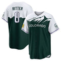 C.Rockies #8 Ryan Ritter Player Green City Connect Home Game Edoa Stitched Jerseys