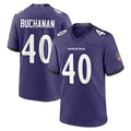 B.Ravens #40 Teddye Buchanan Player Purple Limited Home Game Edoa Stitched Jerseys