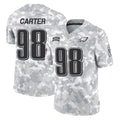P.Eagles #98 Jalen Carter Player Arctic Camo Salute to Service Limited Game Edoa Stitched Jerseys