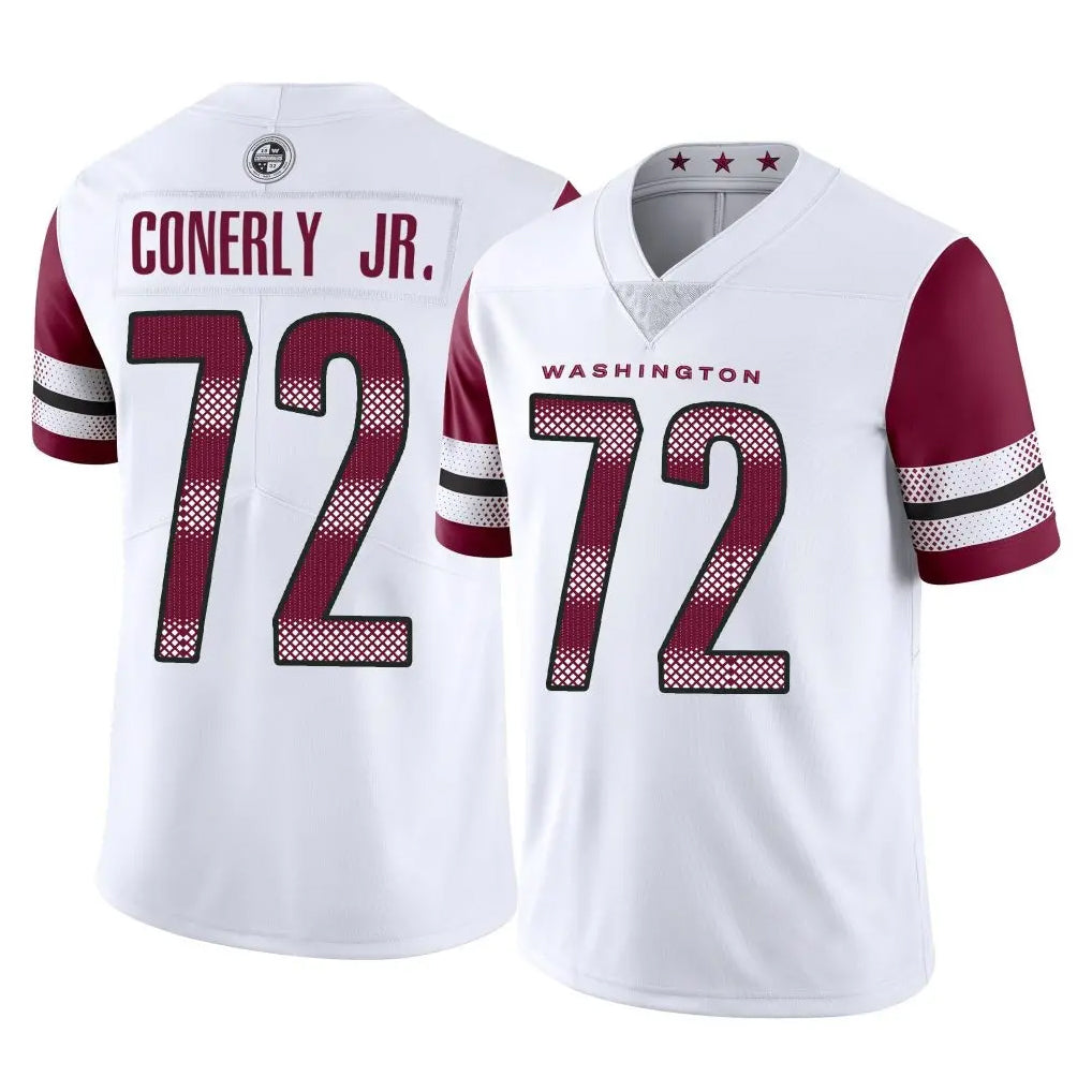 W.Commanders #72 Josh Conerly Jr. Player White Limited Vapor Home Game Edoa Stitched Jerseys