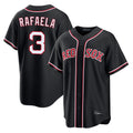 B.Red Sox #3 Ceddanne Rafaela Player Black Out Home Game Edoa Stitched Jerseys