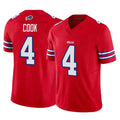 B.Bills #4 James Cook III Player Red Vapor F.U.S.E. Jersey Limited Home Game Edoa Stitched Jerseys