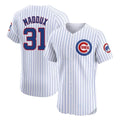 C.Cubs #31 Greg Maddux Player White Limited Elite Home Game Edoa Stitched Jerseys