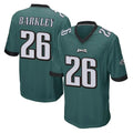 P.Eagles #26 Saquon Barkley Player Team Color Green Home Game Edoa Stitched Jerseys