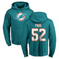 M.Dolphins #52 Patrick Paul Player Aqua LOGO Pullover Hoodies Limited Edoa Stitched Jerseys