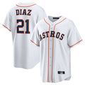 H.Astros #21 Yainer Diaz Player White Home Game Edoa Stitched Jerseys