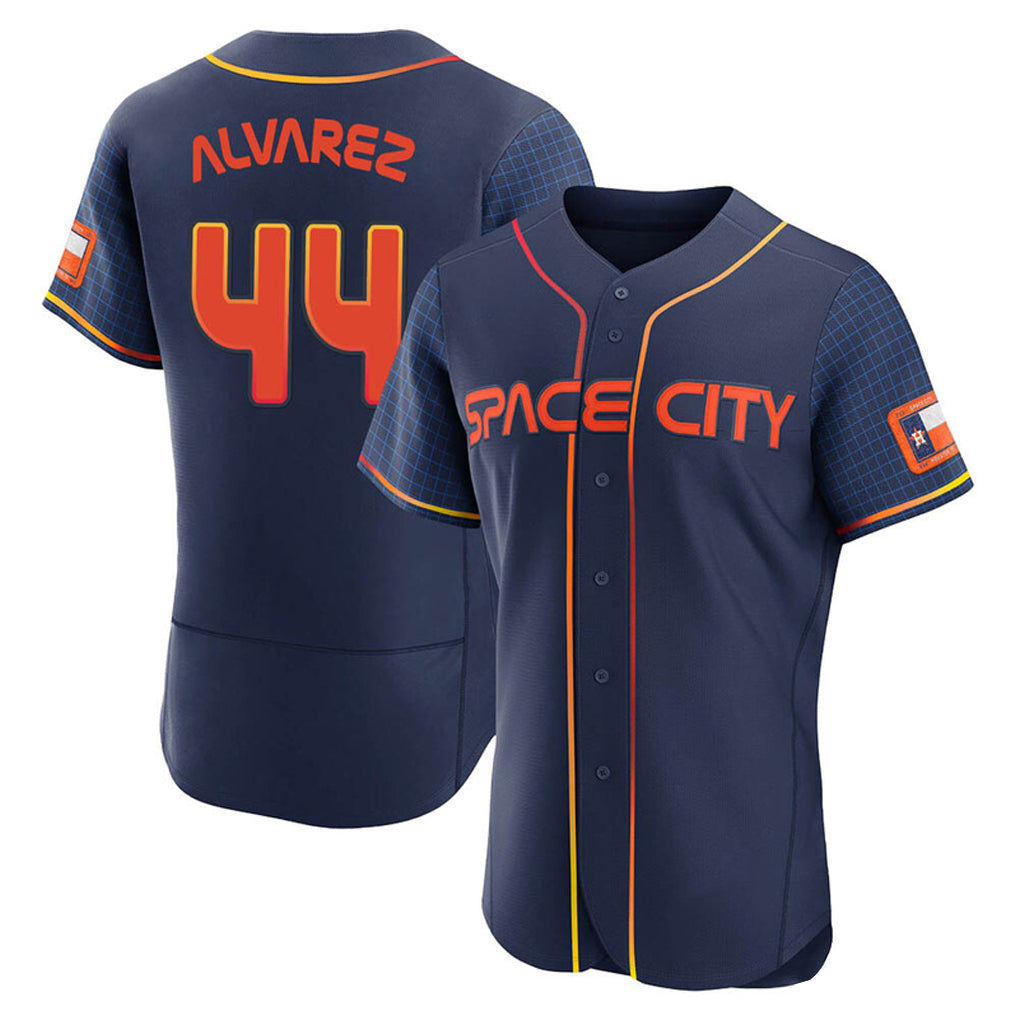 H.Astros #44 Yordan Alvarez Player Navy City Connect Limited Elite Home Edoa Stitched Jerseys