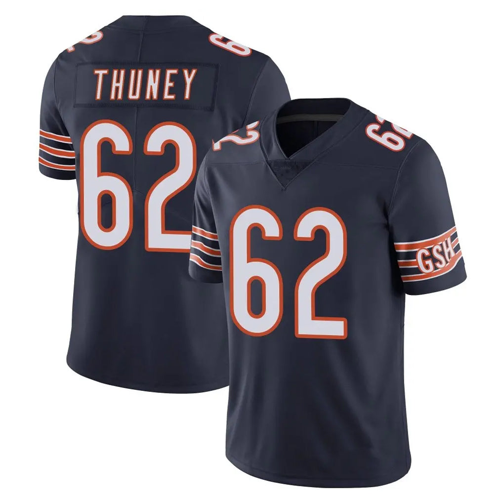 C.Bears #62 Joe Thuney Player Navy Vapor Untouchable Limited Home Game Edoa Stitched Jerseys