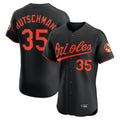 B.Orioles #35 Adley Rutschman Player Black Limited Elite Home Game Edoa Stitched Jerseys