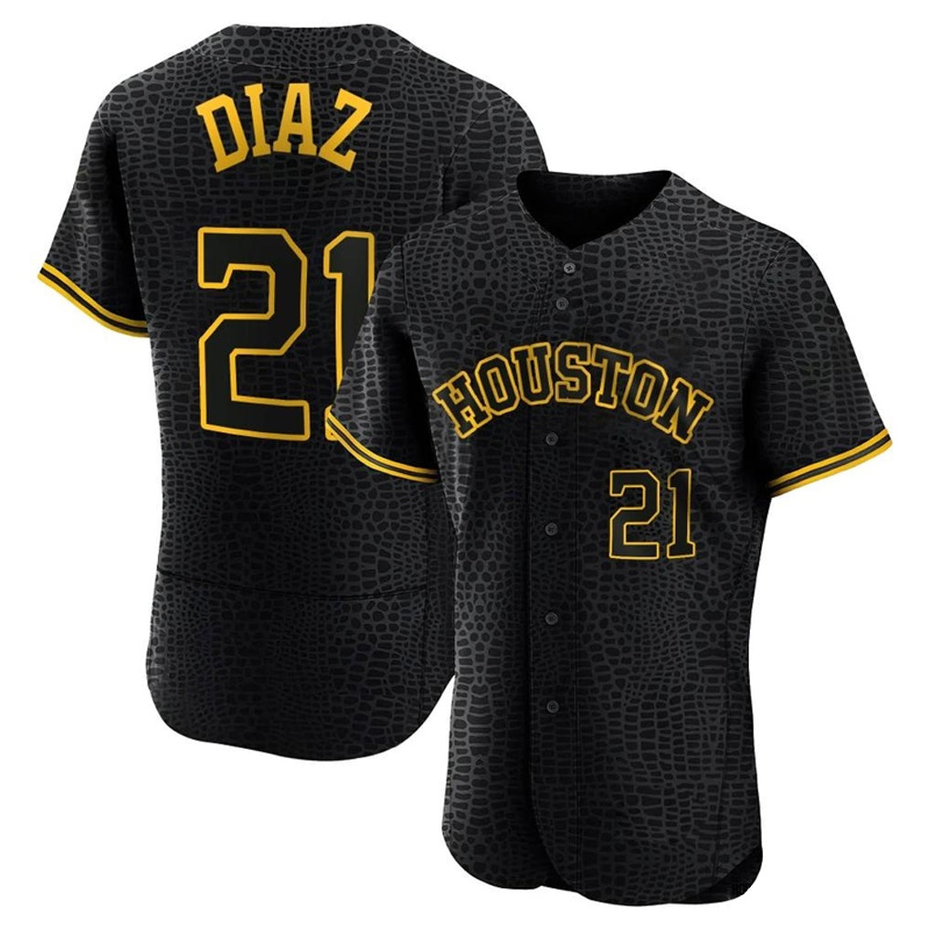 H.Astros #21 Yainer Diaz Player Snake Skin City Limited Elite Home Edoa Stitched Jerseys