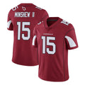 A.Cardinals #15 Gardner Minshew II Player Cardinal Vapor Limited Home Game  Edoa Stitched Jerseys