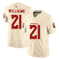 A.Cardinals #21 Garrett Williams Player Cream Rivalries Collection Vapor Limited Home Game Edoa Stitched Jerseys