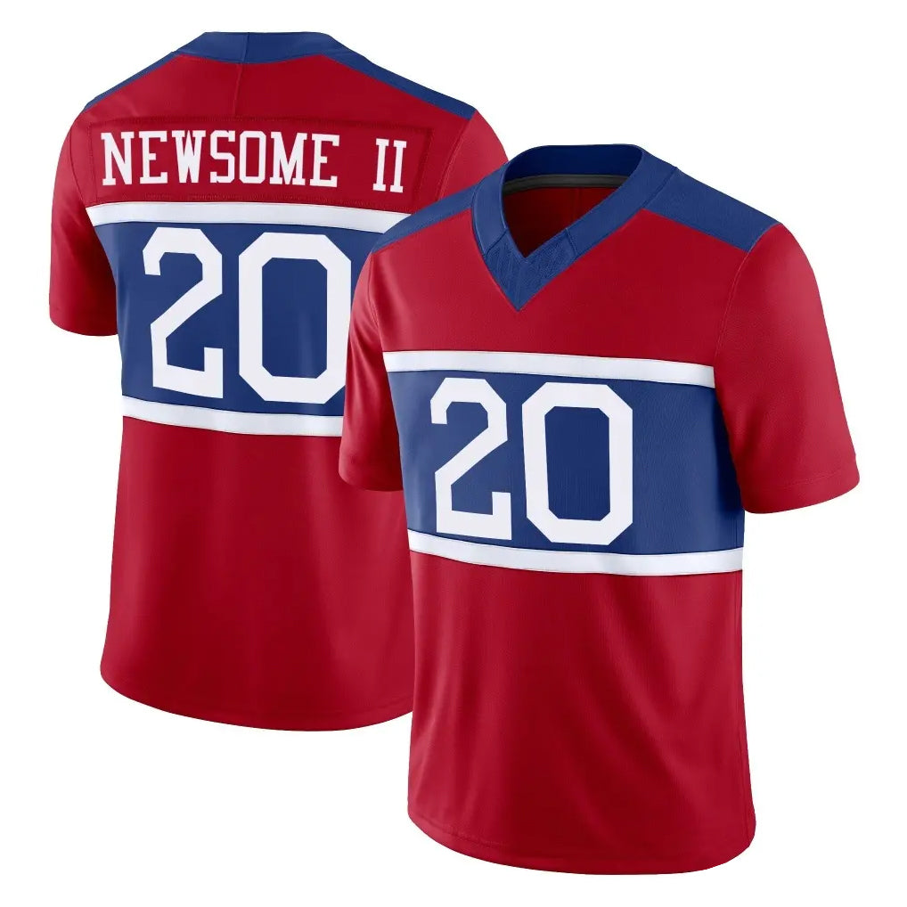 NY.Giants #20 Greg Newsome II Player Red Century Vapor F.U.S.E. Home Game Edoa Stitched Jerseys
