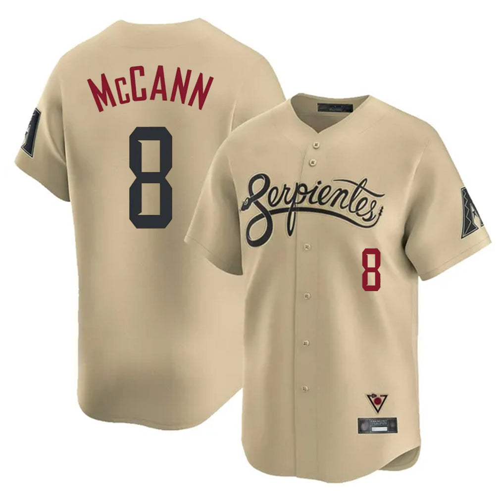A.Diamondbacks #8 James McCann Player Tan City Connect Limited Home Game Edoa Stitched Jerseys