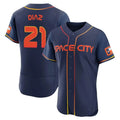 H.Astros #21 Yainer Diaz Player Navy City Connect Limited Elite Home Edoa Stitched Jerseys