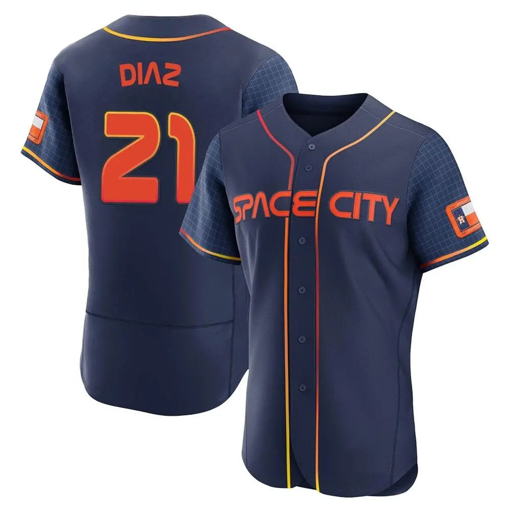 H.Astros #21 Yainer Diaz Player Navy City Connect Limited Elite Home Edoa Stitched Jerseys