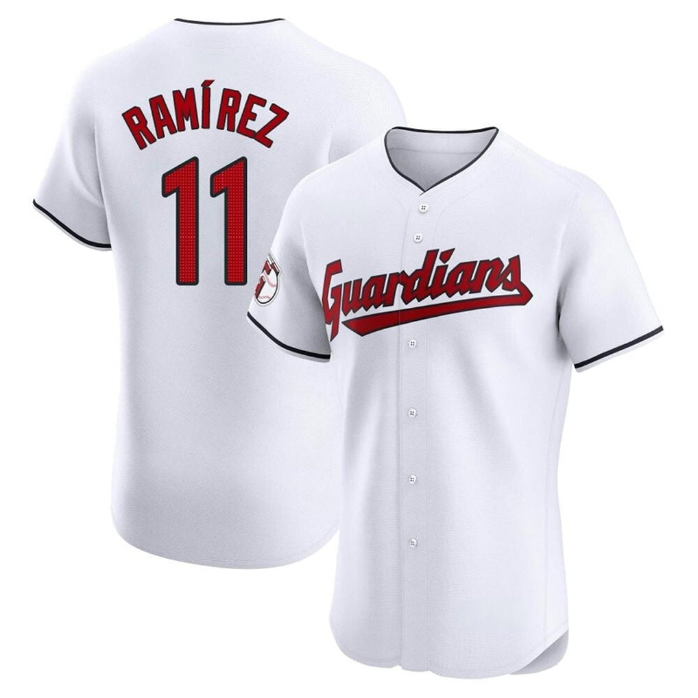 C.Guardians #11 Jose Ramirez Player White Limited Elite Home Edoa Stitched Jerseys