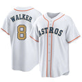 H.Astros #8 Christian Walker Player Gold Collection Game Home Edoa Stitched Jerseys