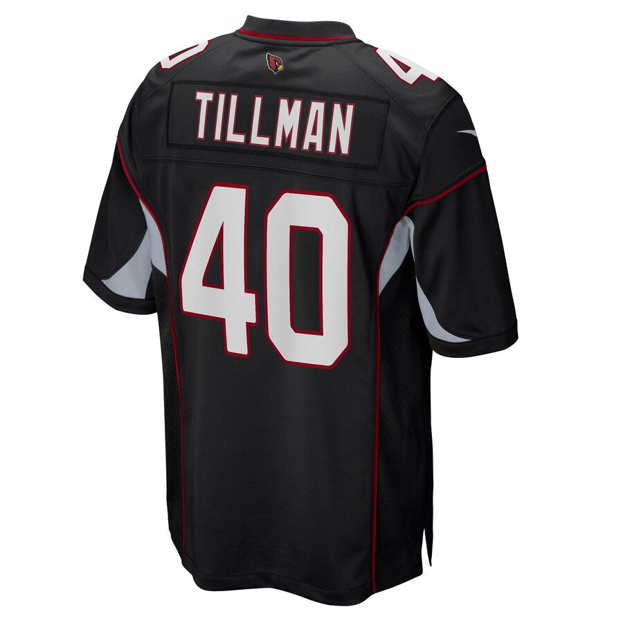 A.Cardinals #40 Pat Tillman Player Black Alternate Game Edoa Stitched Jerseys