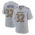 B.Ravens #32 Trenton Simpson Player Gray Color Rush Vapor Untouchable Game Edoa Stitched Jerseys
