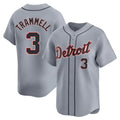 D.Tigers #3 Alan Trammell Player Gray Home Limited Edoa Stitched Jerseys