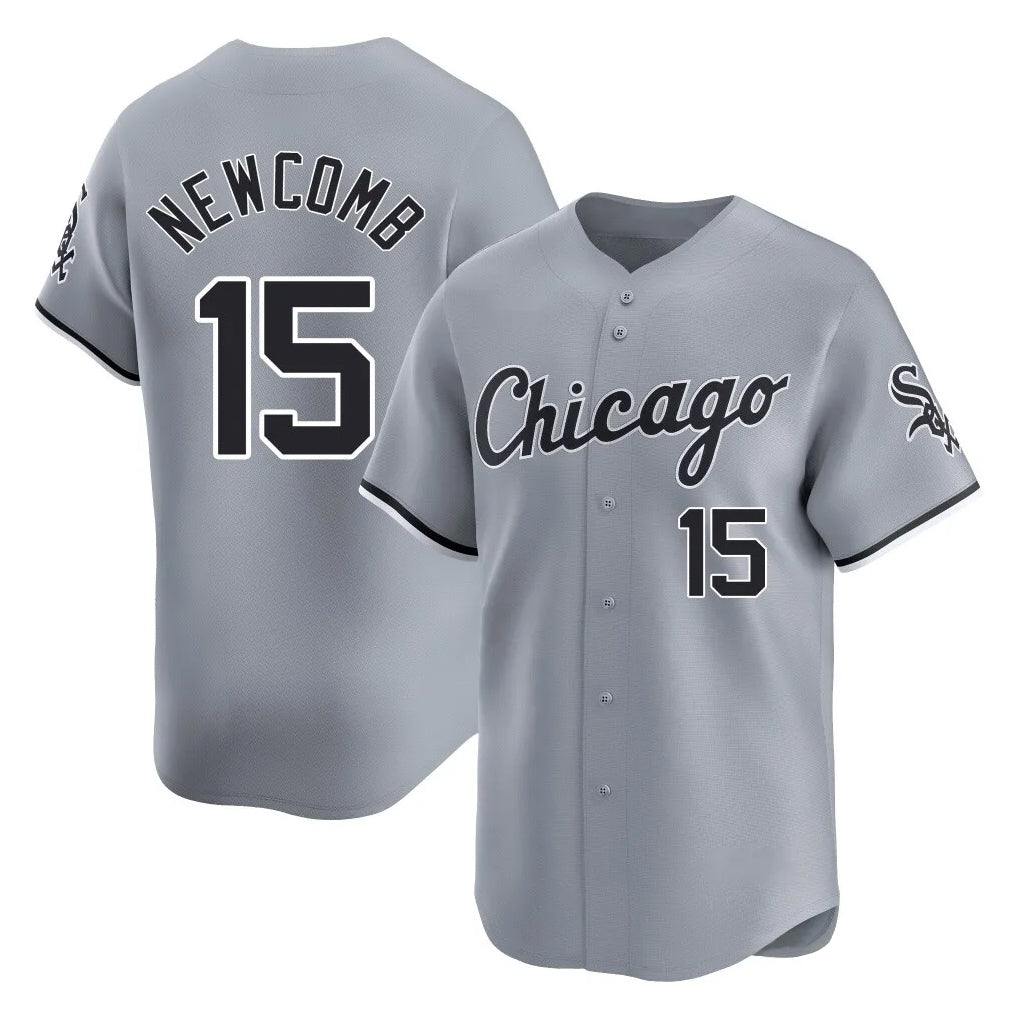 C.White Sox #15 Sean Newcomb Player Gray Road Limited Home Edoa Stitched Jerseys