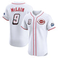 C.Reds #9 Matt McLain Player White Speedway Classic Limited Elite Home Edoa Stitched Jerseys