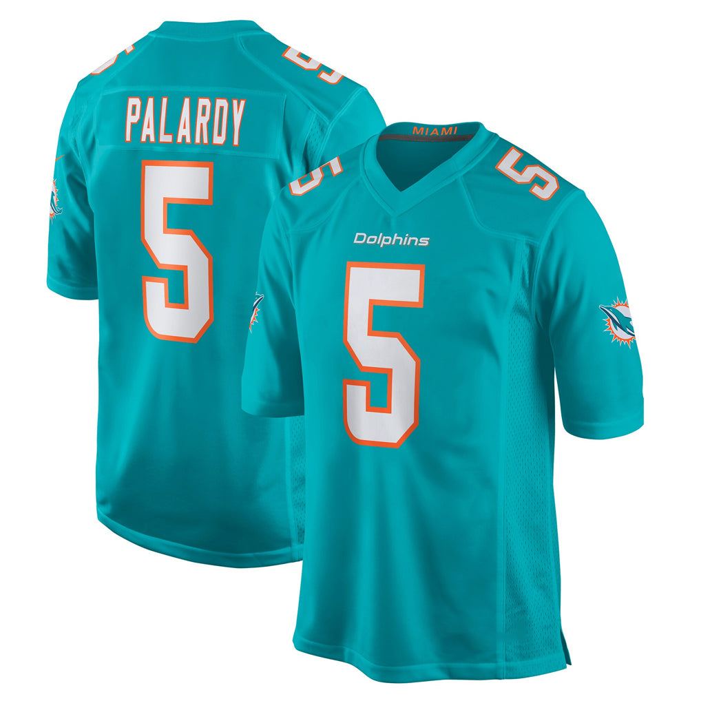 M.Dolphins #5 Jaylen Wright Player Aqua Home Game Edoa Stitched Jerseys