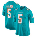 M.Dolphins #5 Jaylen Wright Player Aqua Home Game Edoa Stitched Jerseys