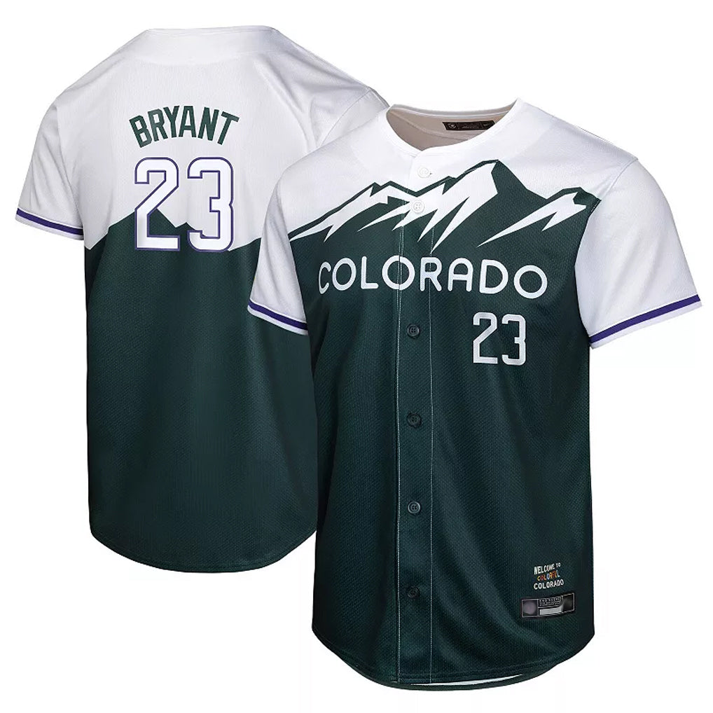 C.Rockies #23 Kris Bryant Player Green City Connect Limited Home Game Edoa Stitched Jerseys