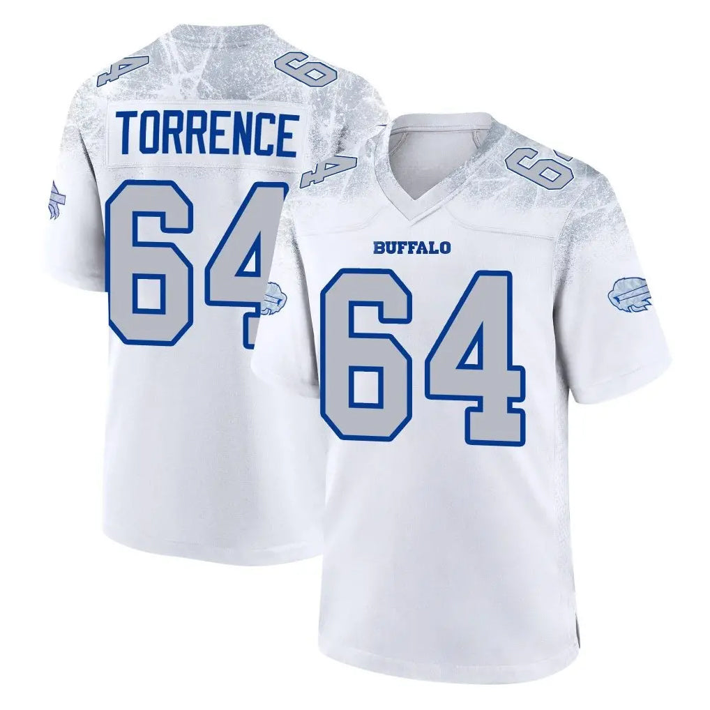B.Bills #64 O'Cyrus Torrence Player White Rivalries Collection Game Edoa Stitched Jerseys