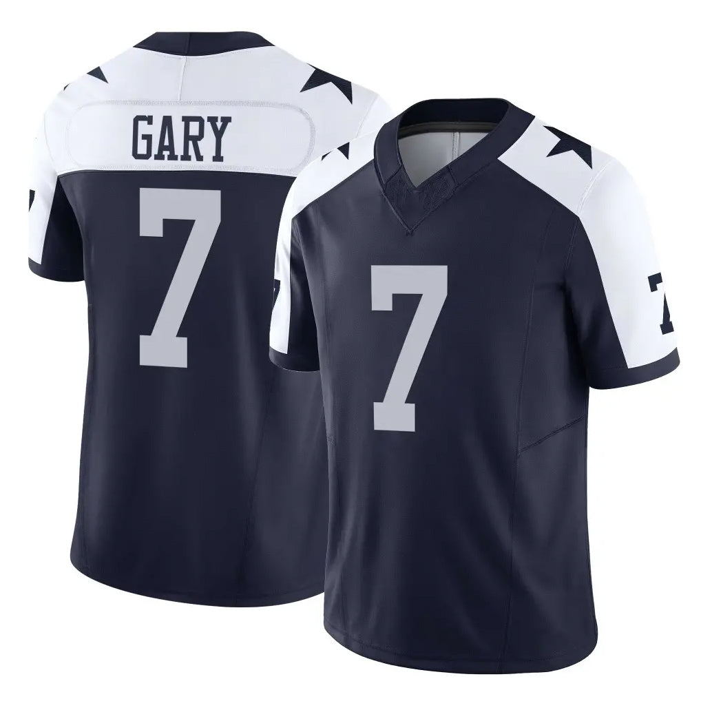 D.Cowboys #7 Rashan Gary Player Navy-White Limited Alternate Vapor F.U.S.E. Home Game Edoa Stitched Jerseys