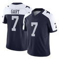 D.Cowboys #7 Rashan Gary Player Navy-White Limited Alternate Vapor F.U.S.E. Home Game Edoa Stitched Jerseys