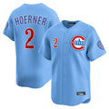 C.Cubs #2 Nico Hoerner Player Light Blue Limited Home Edoa Stitched Jerseys