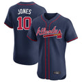 A.Braves #10 Chipper Jones Player Navy Limited Elite Home Game Edoa Stitched Jerseys