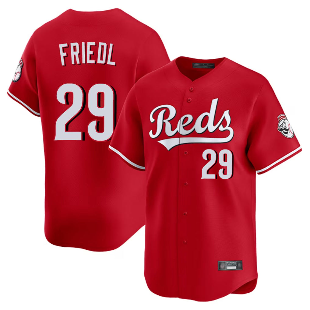 C.Reds #29 TJ Friedl Player Red Home Limited Edoa Stitched Jerseys