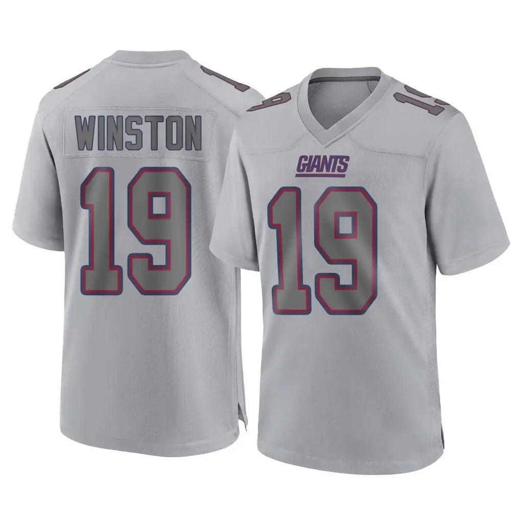 NY.Giants #19 Jameis Winston Player Gray Atmosphere Fashion Limited Game Edoa Stitched Jerseys