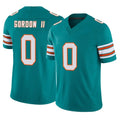 M.Dolphins #0 Ollie Gordon II Player Aqua Limited Alternate Vapor F.U.S.E. Home Game Edoa Stitched Jerseys