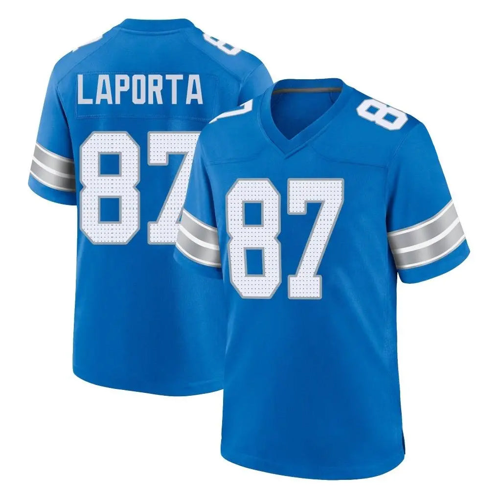 D.Lions #87 Sam LaPorta Player Blue Alternate Home Game Edoa Stitched Jerseys