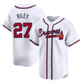 A.Braves #27 Austin Riley Player White Limited Home Game Edoa Stitched Jerseys