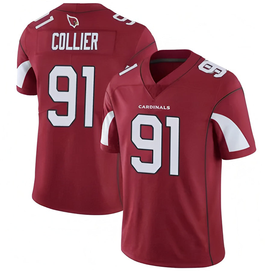 A.Cardinals #91 L.J. Collier Player Cardinal Vapor Untouchable Limited Edoa Stitched Jerseys