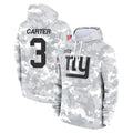 NY.Giants #3 Abdul Carter Player Arctic Camo Salute to Service Pullover Hoodies Limited Game Edoa Stitched Jerseys