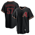 A.Diamondbacks #57 Eduardo Rodriguez Player Black Limited Home Edoa Stitched Jerseys