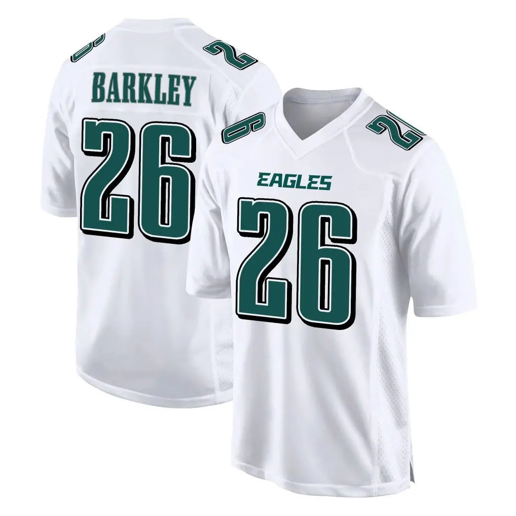 P.Eagles #26 Saquon Barkley Player White Tundra Fashion Home Game Edoa Stitched Jerseys