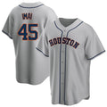 H.Astros #45 Tatsuya Imai Player Gray Home Game Edoa Stitched Jerseys