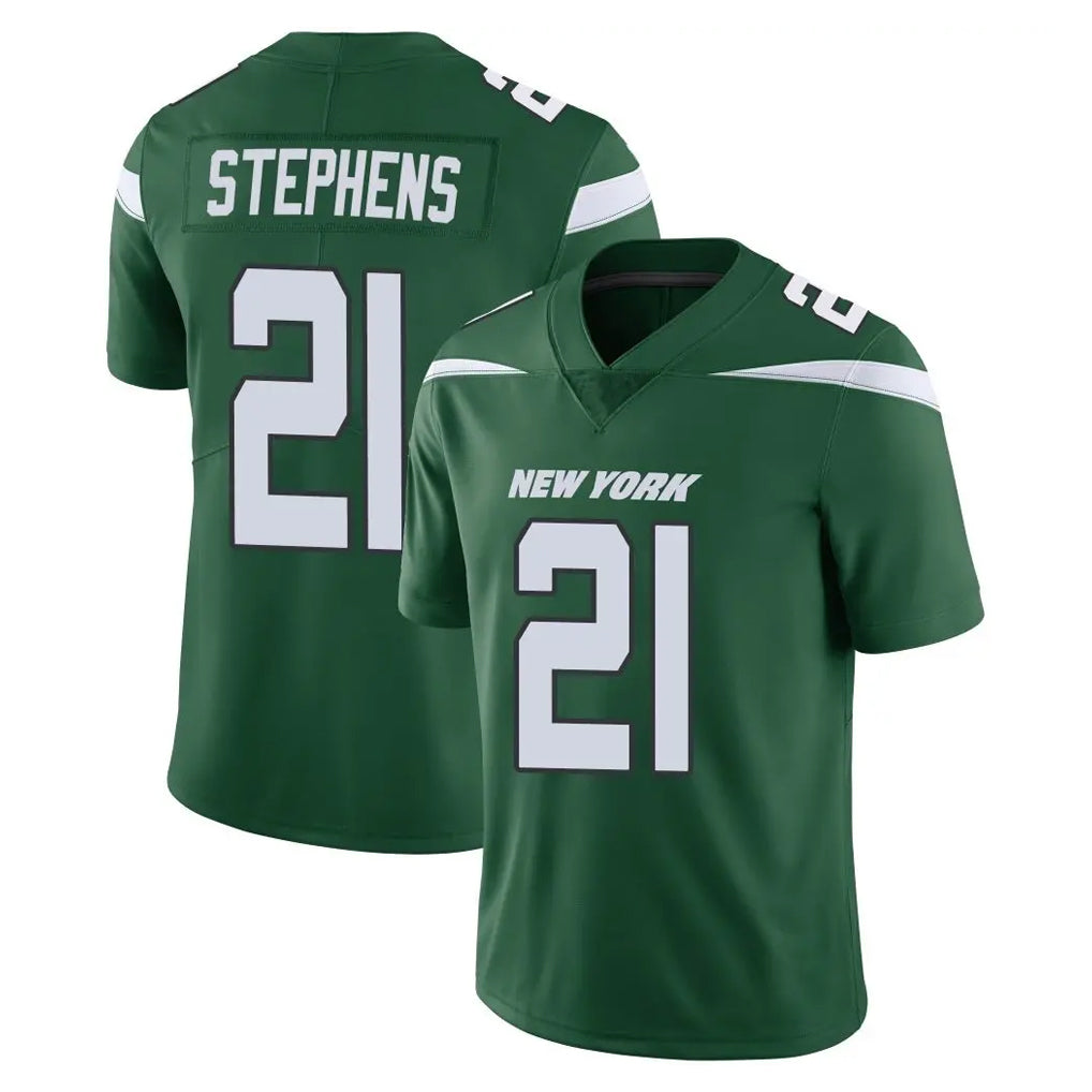 NY.Jets #21 Brandon Stephens Player Green Limited Vapor Home Game Edoa Stitched Jerseys