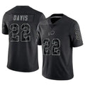 B.Bills #22 Ray Davis Player Black RFLCTV Limited Edoa Stitched Jerseys