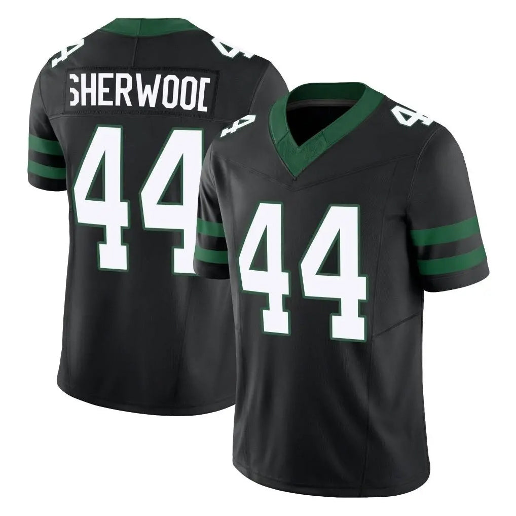 NY.Jets #44 Jamien Sherwood Player Black Limited Legacy Vapor F.U.S.E. Home Game Edoa Stitched Jerseys